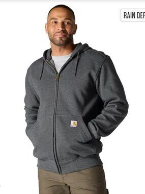 CARHARTT Men's Paxton Full Zip Sweatshirt Size M In Carbon Heather